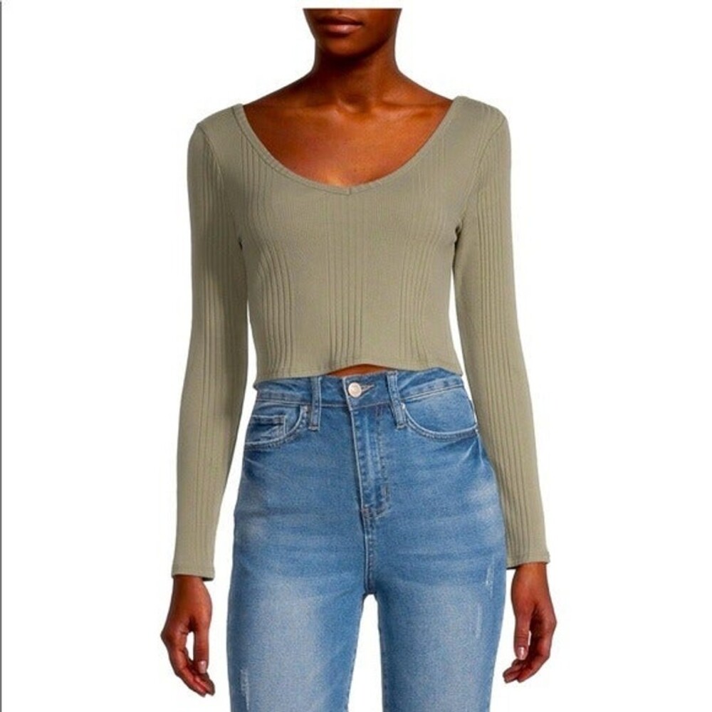 Arizona Texas Sage/Green Cropped Top New